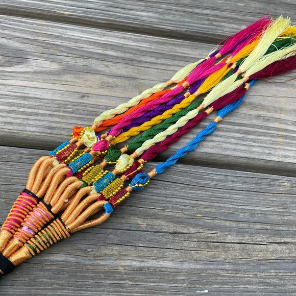 Paranda Hair Accessory Black Multi Color Tradition - Picture 3 of 5